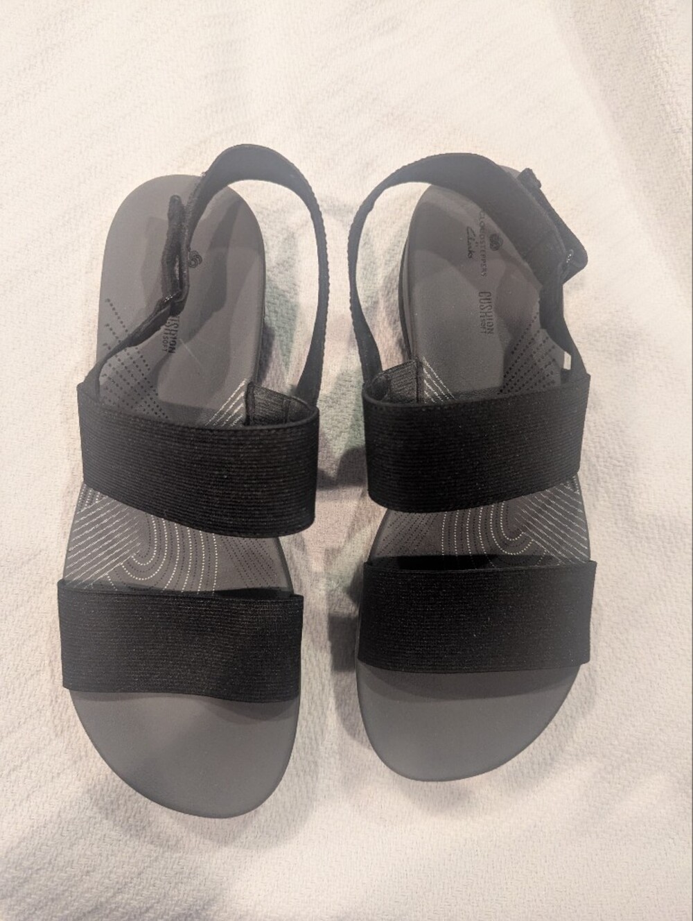 Clarks Black Wide-Width Sandal Box with Brand Label